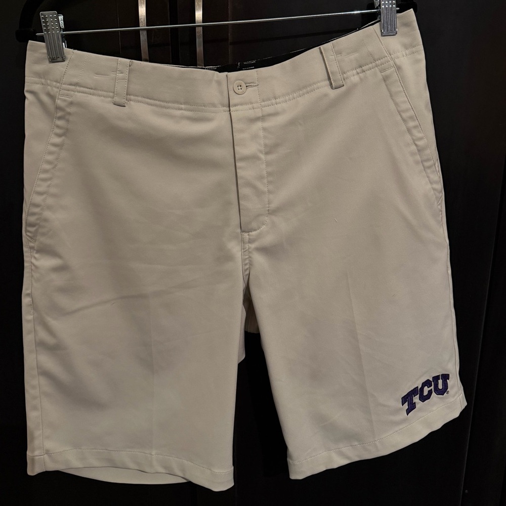 Nike Cream/Light Khaki Dri-FIT Shorts with TCU Logo